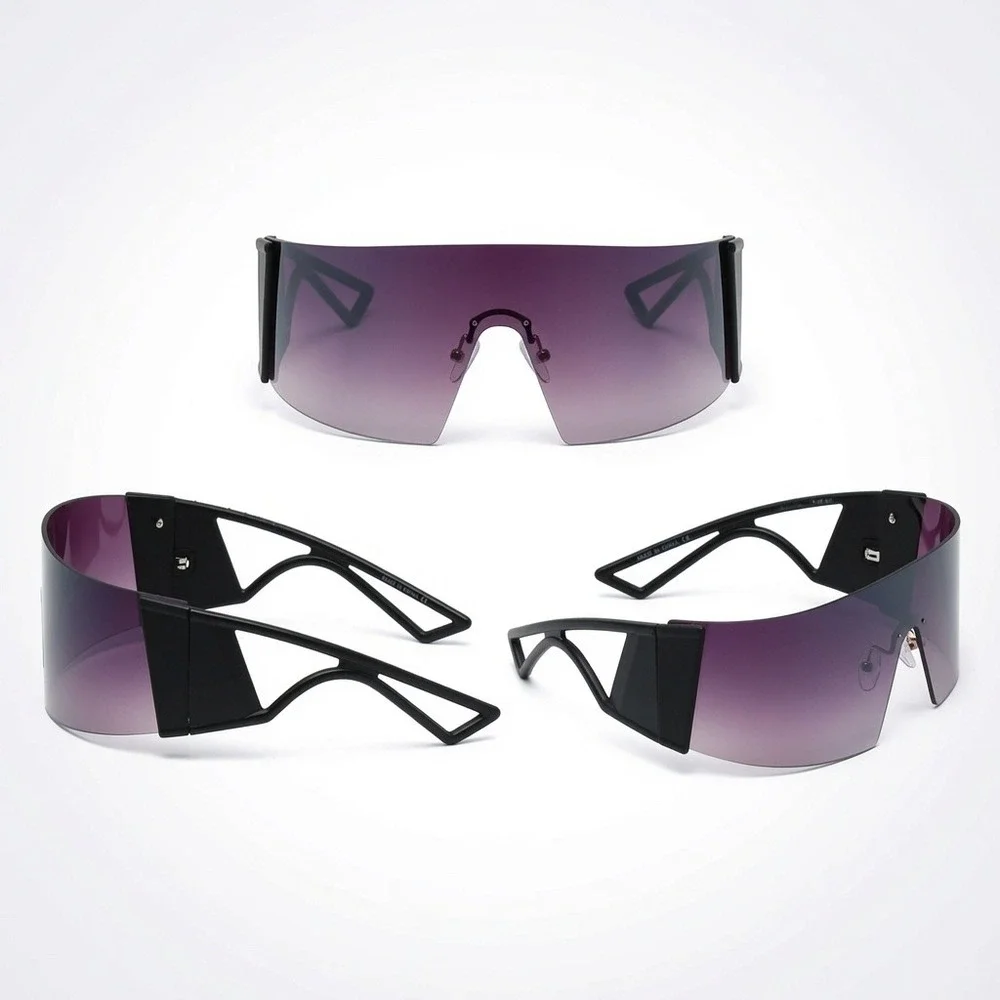 Men Sunglasses Modern Eyewear Featuring Violet Gradient Lens Bold Geometric 2026